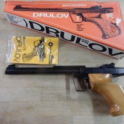 PISTOLET A UN COUP DRULOV 75 CAL 22 LR + BOITE OCCASION TRES BON ETAT