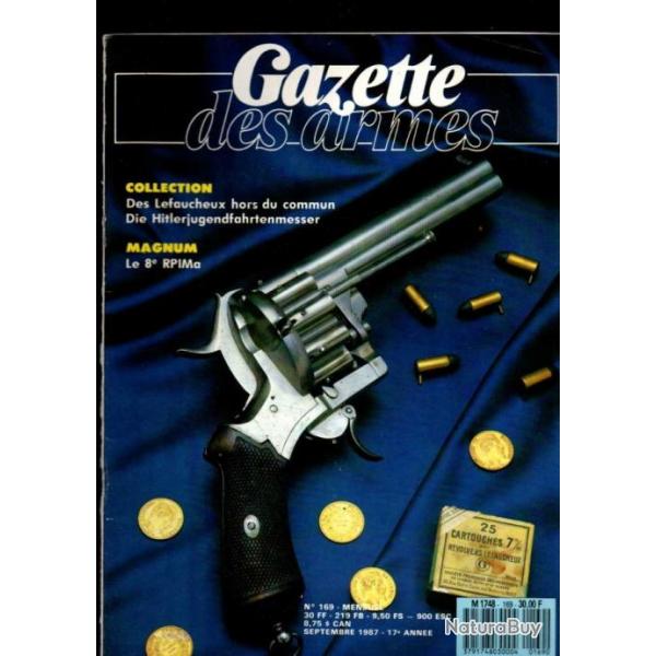 gazette des armes 169 lefaucheux 15 et 7mm, poignards de la hitlerjugend hj 120-1945, pa arme fran