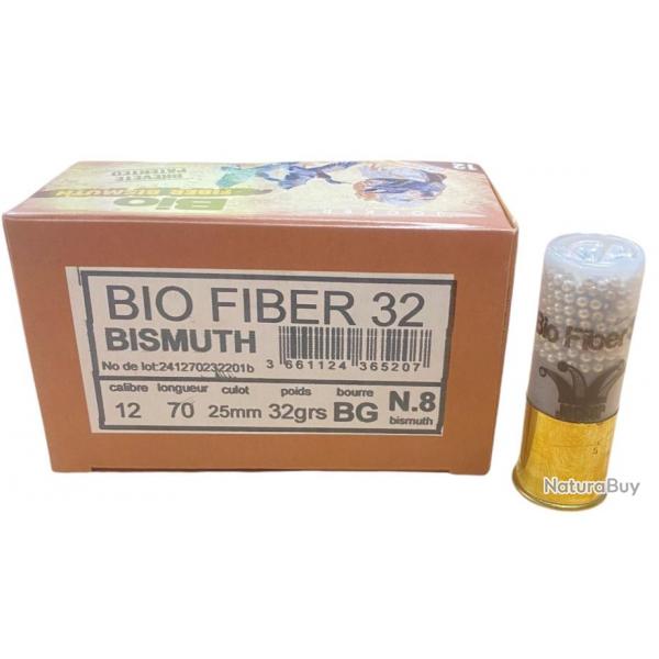 BOITE DE 10 CARTOUCHES JOCKER BIO FIBER 32G BOURRE GRASSE CAL.12 70 BISMUTH SUBSTITUT TOUS FUSILS