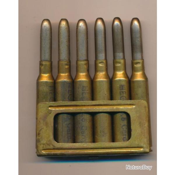 (10765) UN CLIP  6,5 x 52  CARCANO ITALIE BALLE  NICKEL TBE