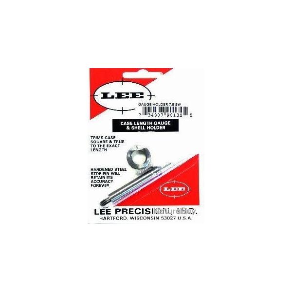 Lee Case Length Gauge Shell Holder CAL: 7.5 SWISS (PILOTE DE LONGUEUR ET SUPPORT POUR RACCOURCISSEUR