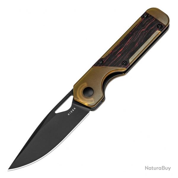 Couteau Kizer Mini Militaw PEI Manche Ultem/G-Mascus Lame Acier Nitro-V Linerlock Clip KIV3634SA1 -