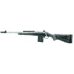 CARA RUGER GUNSITE SCOUT KM77-LG 308W GAUCHER CACHE FLAMME INOX 10CPS 18.7" 46CM