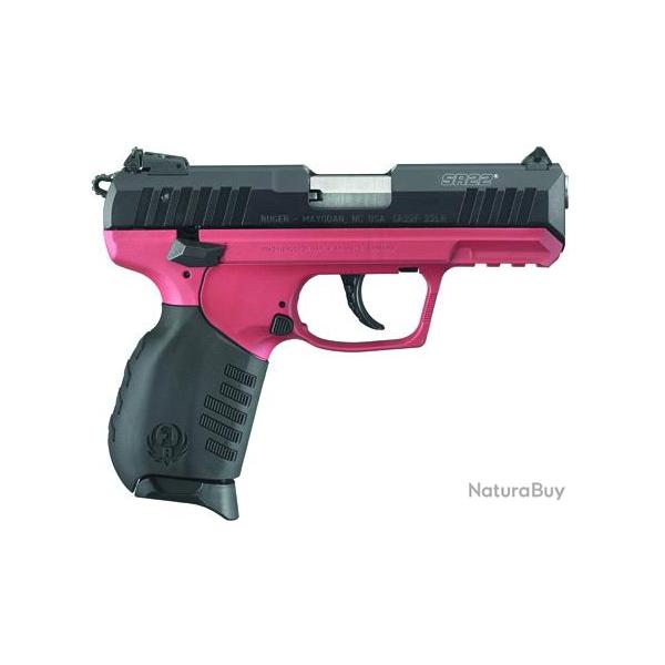 PIST RUGER SR22PB .22LR 3.5" 10+1 POIGNEE CADRE ROUGE TITANIUM CERAKOTE