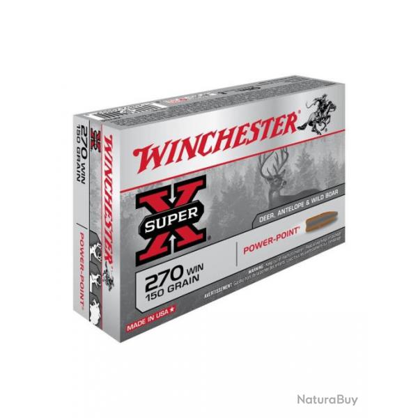 MUNITIONS BALLES WINCHESTER 270Win POWER POINT CX2704