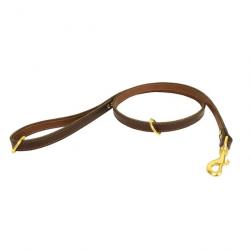 Laisse cuir 115cm chocolat (Taille 2)