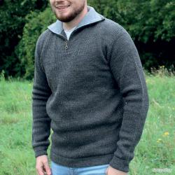 Pull Lorry col camionneur anthracite TS Taille 2