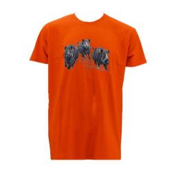 T shirt orange sangliers Taille 4