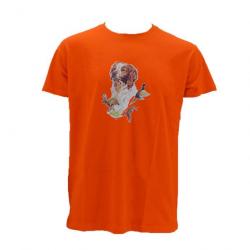 T shirt orange épagneul Taille 3