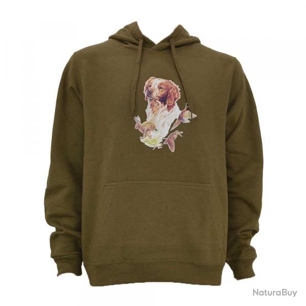 Sweat  capuche kaki pagneul Taille 4