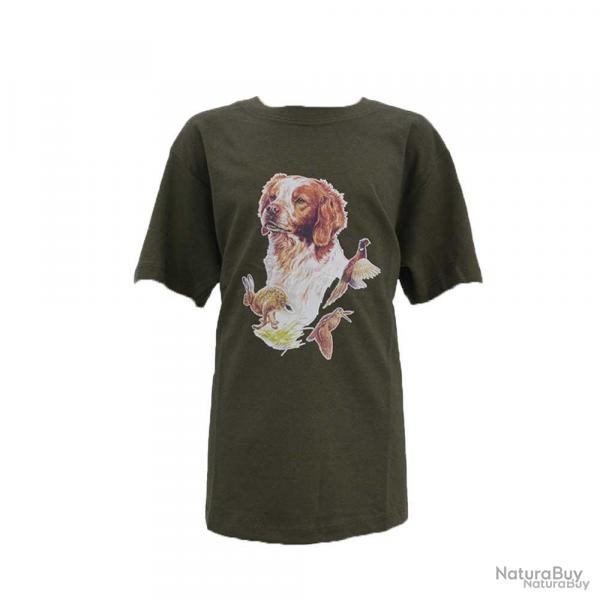 T shirt enfant kaki pagneul