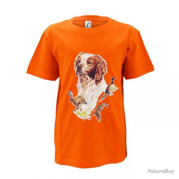 T-shirt enfant orange pagneul 12 ans (Taille 12)