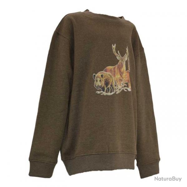 Sweat enfant kaki grands animaux Taille