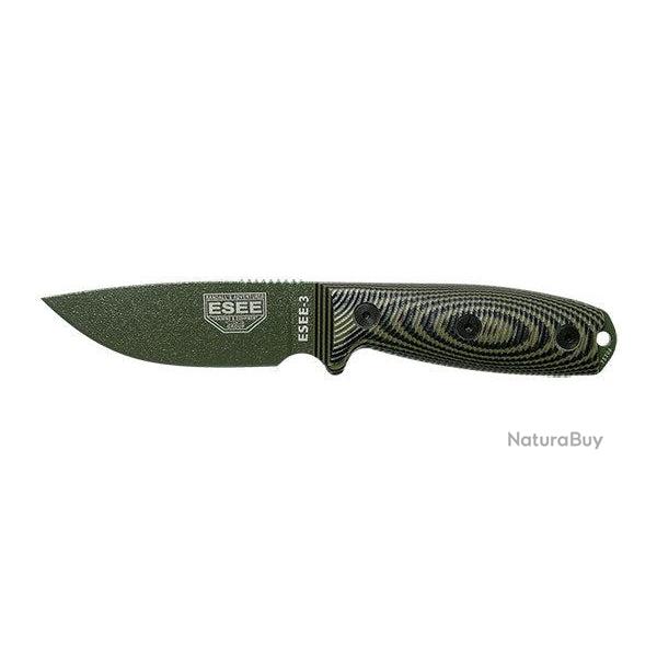 Couteau ESEE 3 - Vert / Noir / Vert