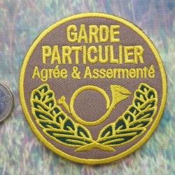 écusson garde particulier agrée & assermenté chasse, pêche, forêts, environnement