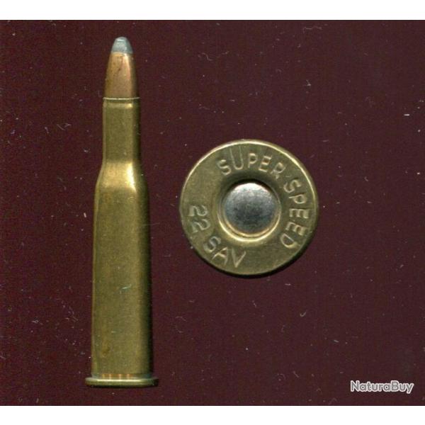 .22 Savage High Power - marquage : SUPER SPEED   22 SAV - balle cuivre pointe plomb.