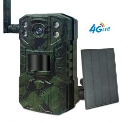 Caméra Solaire Détection de Mouvement PIR de Chasse avec la Vision Nocturne 4G Vert/Camouflage