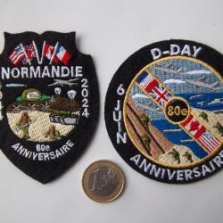 lot écussons insignes tissu militaire 80 ème anniversaire D-Day Normandie