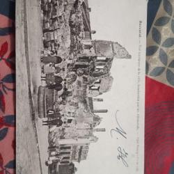 Carte postale cpa ww1 Baccarat vue sur la ville bombardée