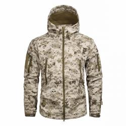 Veste coupe-vent tactique camouflage style militaire - Modèle DD