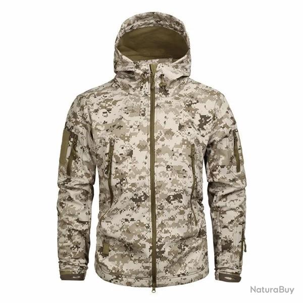 Veste coupe-vent tactique camouflage style militaire - Modle DD