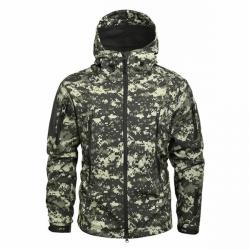 Veste coupe-vent tactique camouflage style militaire - Modèle ACU