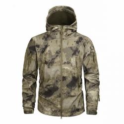 Veste coupe-vent tactique camouflage style militaire - Modèle AT