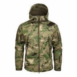 Veste coupe-vent tactique camouflage style militaire - Modèle FG