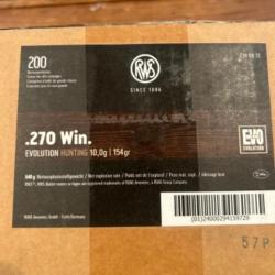 RWS EVO 270 win 10g , 154gr. Carton complet