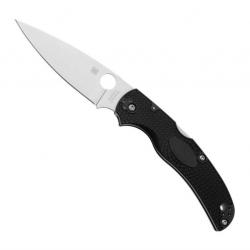 Couteau Spyderco Native Chief (BD1N / FRN noir), Finition inox, Tranchant plein [Spyderco]