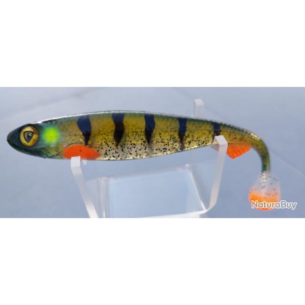 COLORIS EXCLUSIF !! FOX RAGE SLICK SHAD 11CM GREEN ZEBRA GHOST