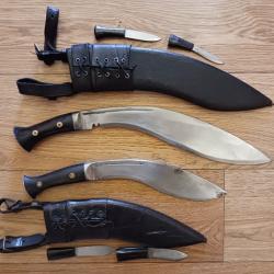 Set of 2 late WW2 Military Private Purchase Kukries (Kukri)