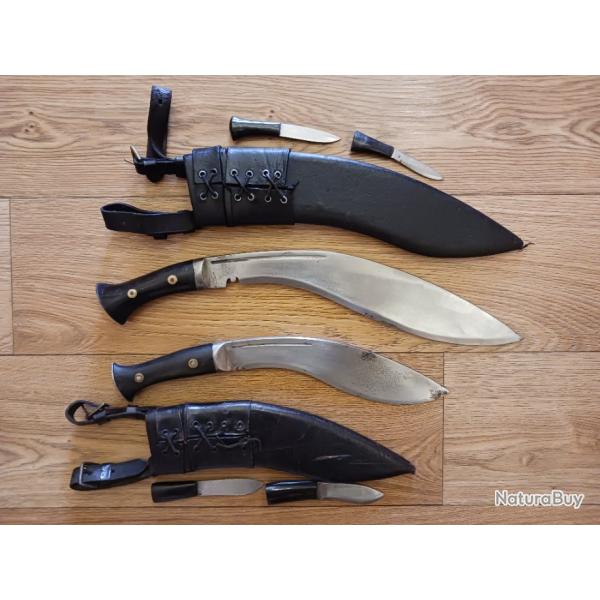 Set of 2 late WW2 Military Private Purchase Kukries (Kukri)