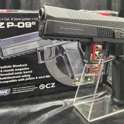 Pistolet CZ P-09 "Couleur Noir Métal" - Plombs ou BB'S - Blowback