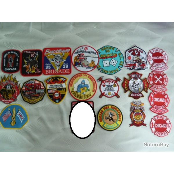 ecusson chicago - lot de x20
