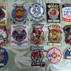 ecusson dallas - lot de x15