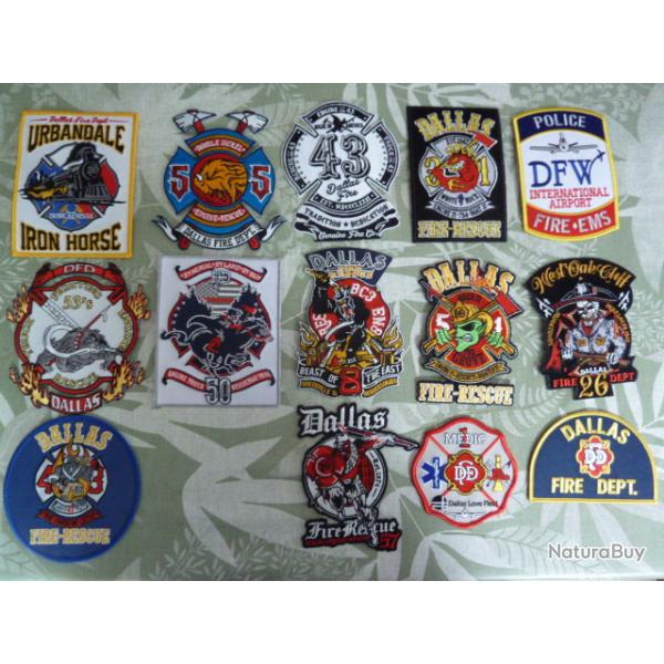 ecusson dallas - lot de x15