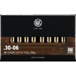 LOT DE 20 MUNITIONS RWS 30 06 UNI CLASSIC  13G