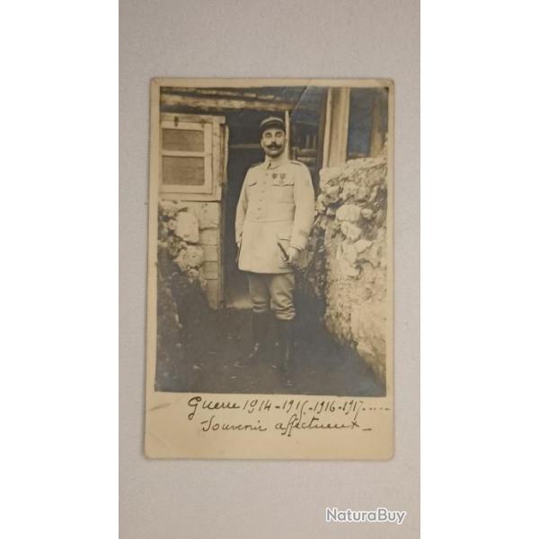 Carte photo Officier Franais guerre 14/18