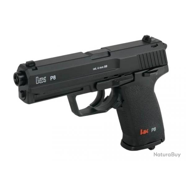 Rplique pistolet P8 BK HK CO2 Fixe 1.9J Mtal