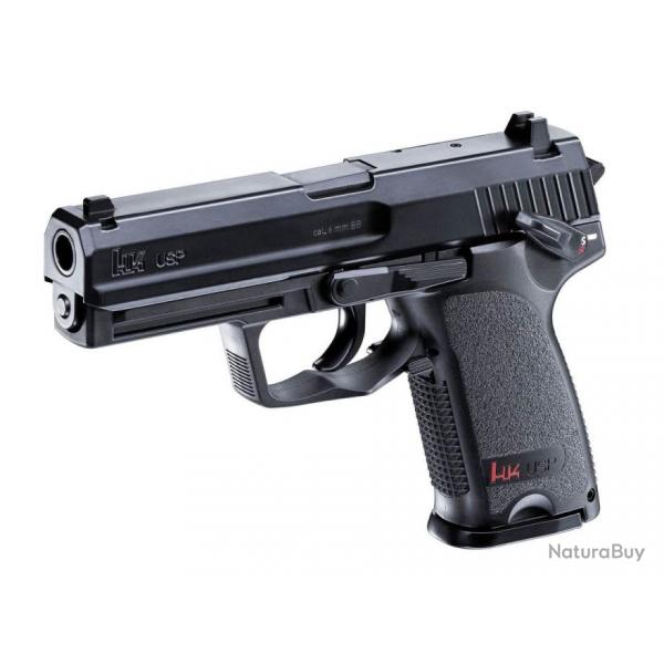 Rplique pistolet HK USP BK Full CO2 Fixe 1J mtal