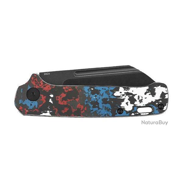 Couteau QSP Penguin - Bleu/Rouge/Blanc/Noir / Fibre de carbone