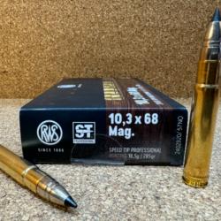 1 BOITE DE MUNITIONS CHASSE RWS CAL: 10.3X68 MAG SPEED TIP PRO  18.5 GR