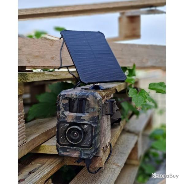 Pige Photo + vido Autonome avec Panneau Solaire + micro sd