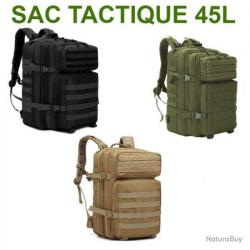 SAC À DOS TACTIQUE 45L AVEC POCHE POUR PLAQUE BALISTIQUE/GOURDE CAMELBAK - LIVRAISON GRATUITE