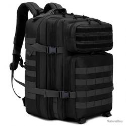 SAC À DOS TACTIQUE 45L AVEC POCHE POUR PLAQUE BALISTIQUE/GOURDE CAMELBAK - NOIR LIVRAISON GRATUITE