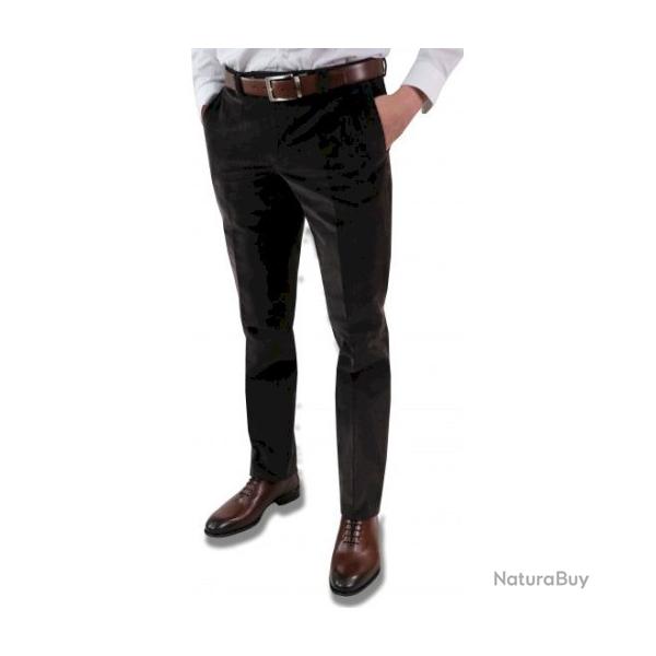 PANTALON LOVERGREEN en velours droit marron