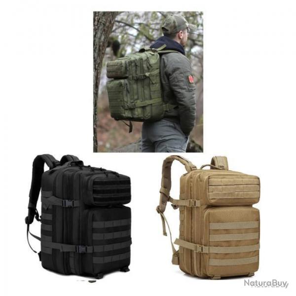 SAC  DOS TACTIQUE AVEC POCHE POUR PLAQUE BALISTIQUE/GOURDE CAMELBAK 45L - LIVRAISON GRATUITE