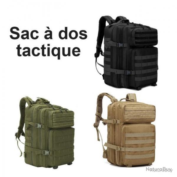 SAC  DOS TACTIQUE 45L AVEC POCHE POUR PLAQUE BALISTIQUE OU SAC HYDRATATION - LIVRAISON GRATUITE