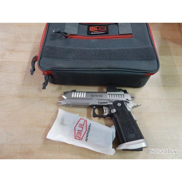 PISTOLET BUL ARMORY SAS 2 TAC SPIKE SILVER CAL 9X19 PARFAIT ETAT PROCHE DU NEUF OCCASION